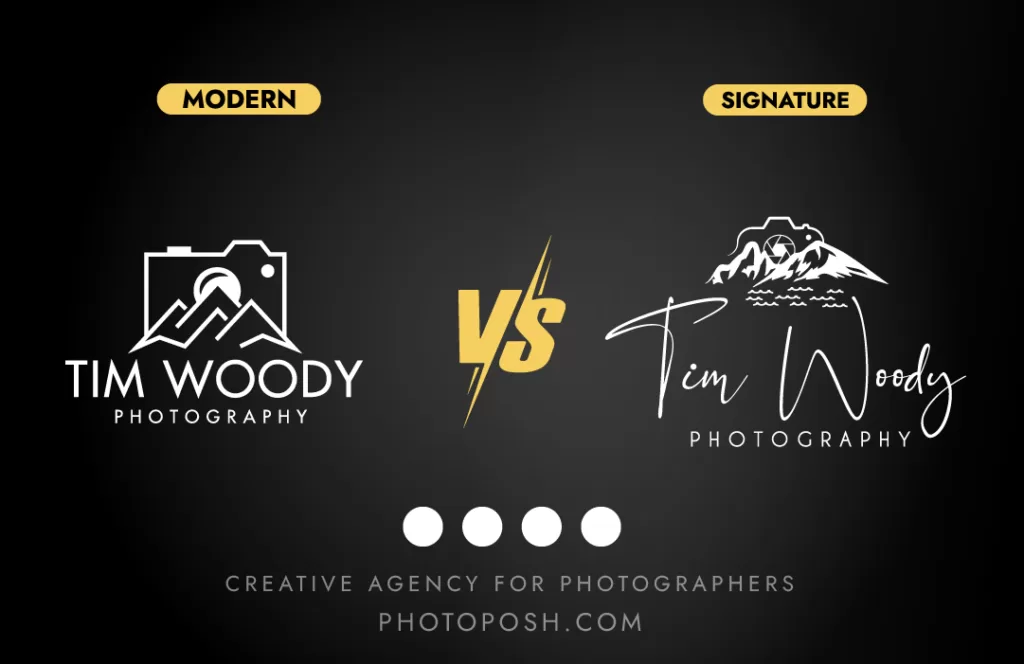 modern signature photography logo