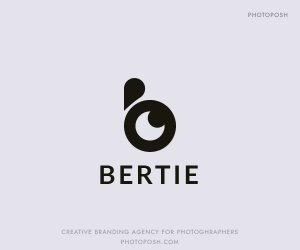 letter b lens logo